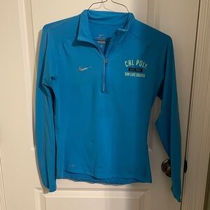 Nike Blue Quarter-Zip Pullover with Cal Poly Logo
